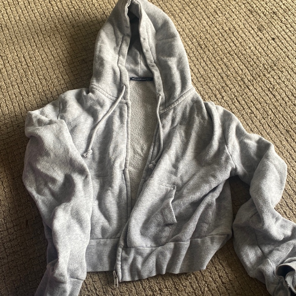 Brandy cropped zip up hoodie